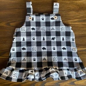 Baby girl buffalo plaid jumpsuit